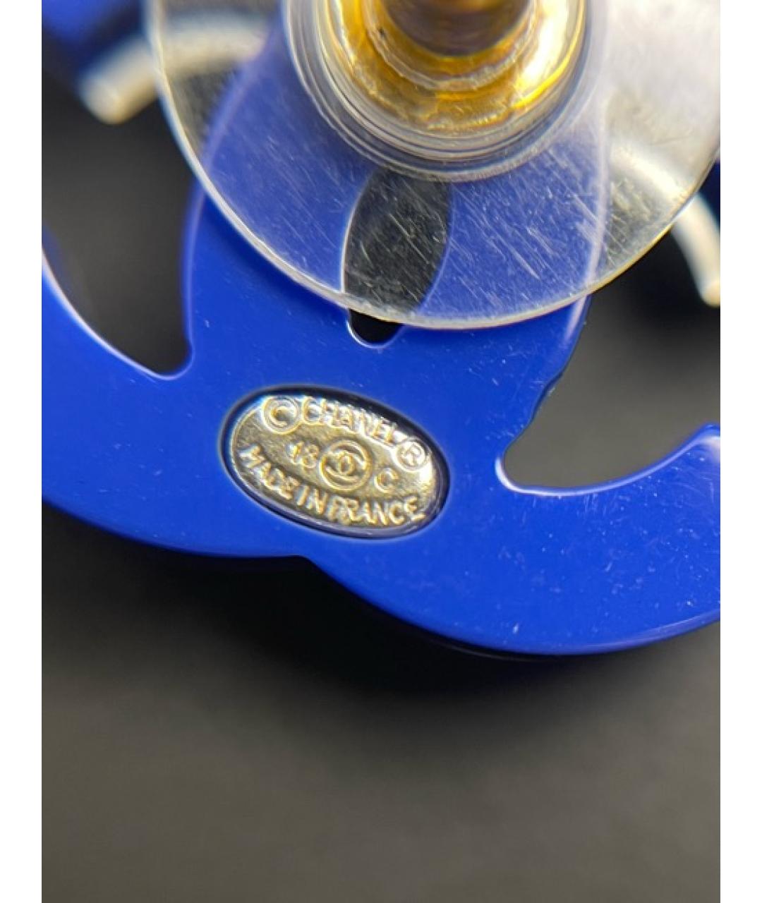 CHANEL Синие серьги, фото 4