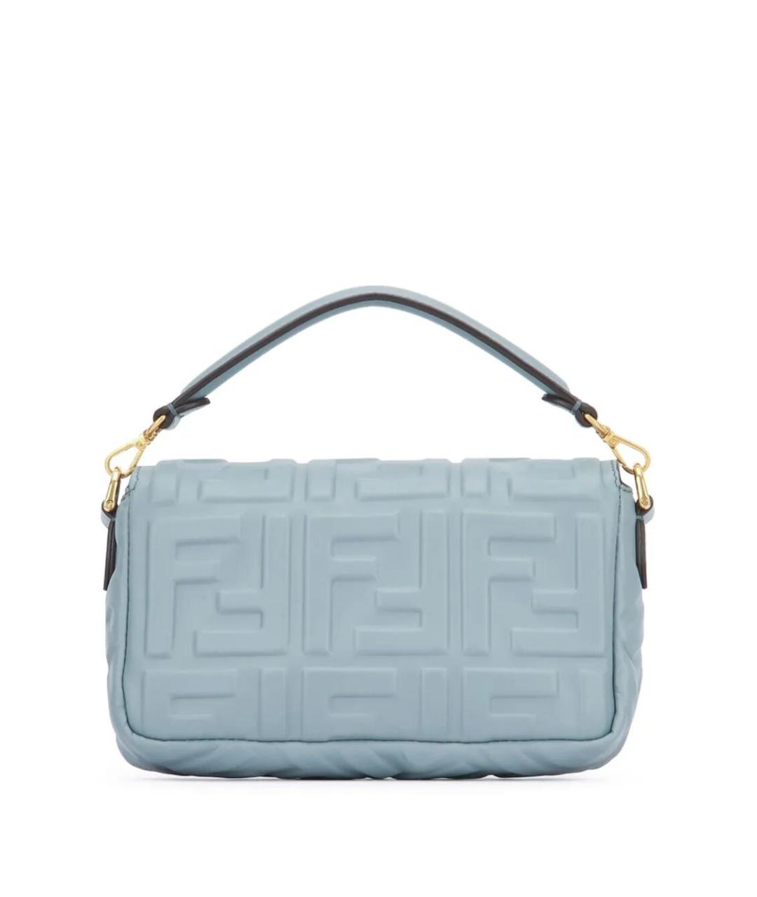 FENDI Голубая кожаная сумка через плечо, фото 2