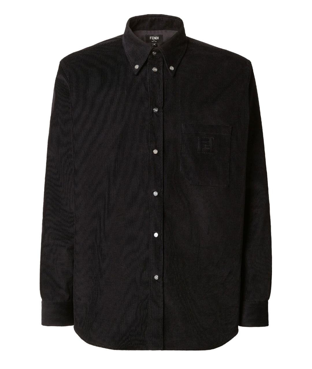 FENDI Черная хлопковая кэжуал рубашка, фото 1
