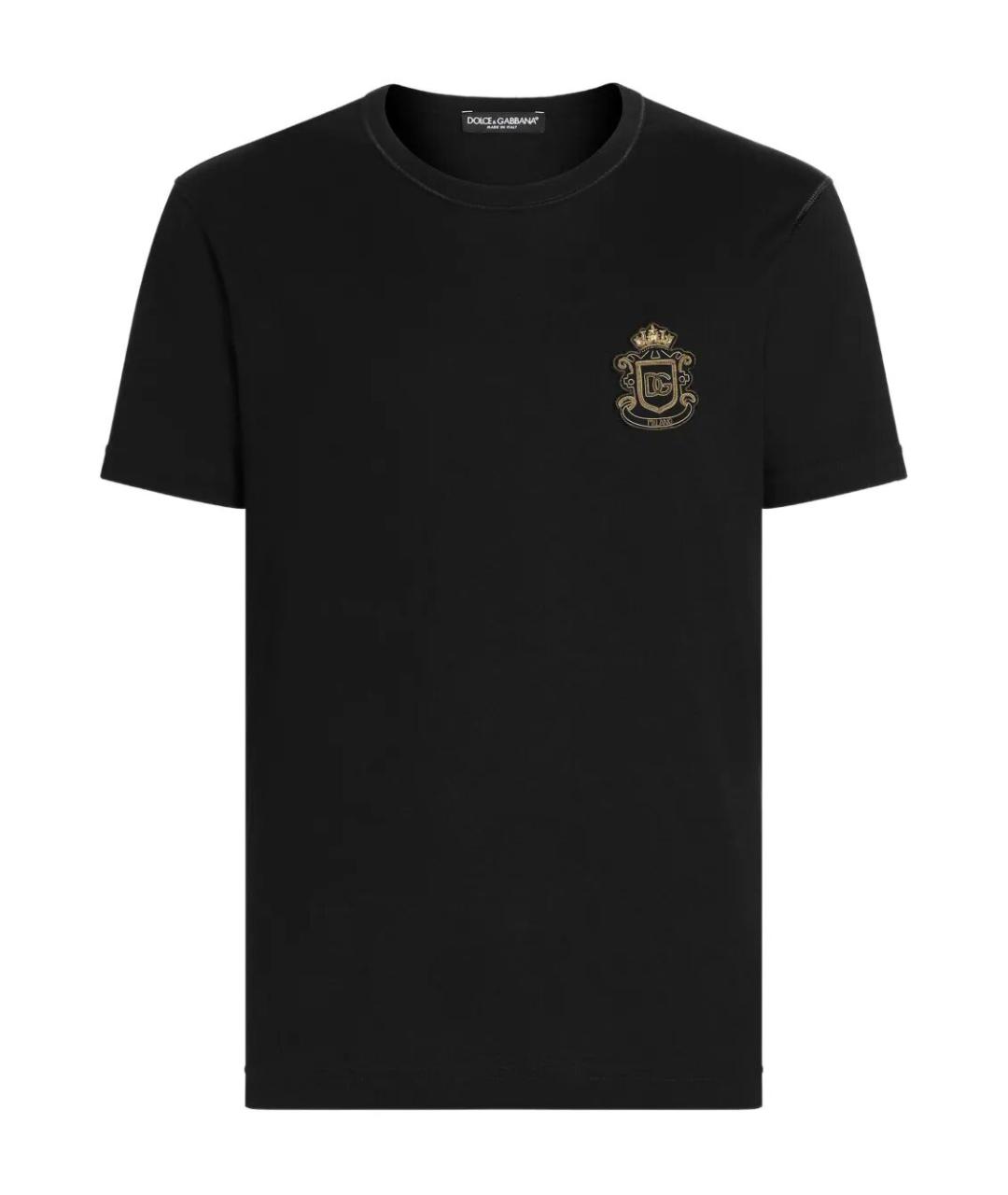 DOLCE&GABBANA Черная хлопковая футболка, фото 1