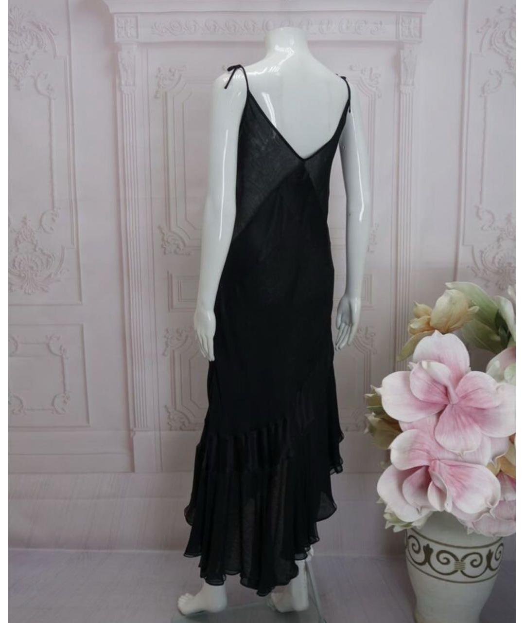 DOLCE&GABBANA Черное шелковое коктейльное платье, фото 7