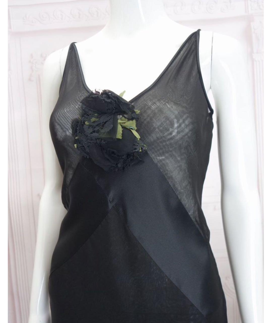 DOLCE&GABBANA Черное шелковое коктейльное платье, фото 8