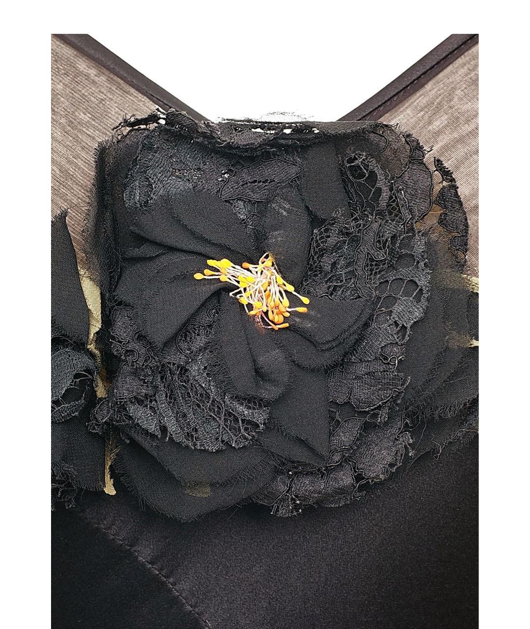 DOLCE&GABBANA Черное шелковое коктейльное платье, фото 4