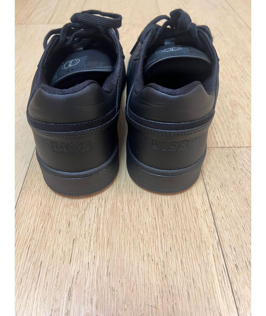 CHRISTIAN DIOR Черные кожаные низкие кроссовки / кеды, фото 4