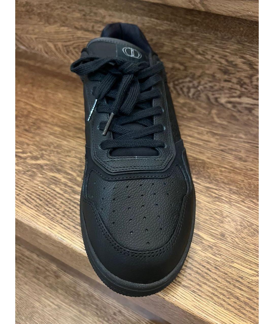 CHRISTIAN DIOR Черные кожаные низкие кроссовки / кеды, фото 5