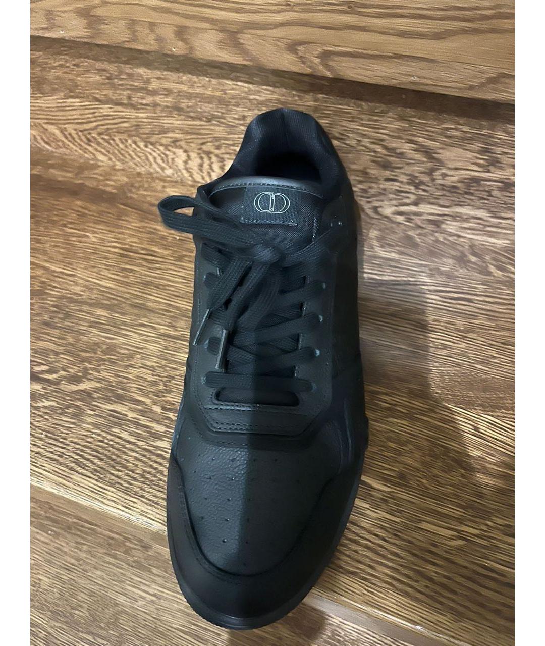 CHRISTIAN DIOR Черные кожаные низкие кроссовки / кеды, фото 6