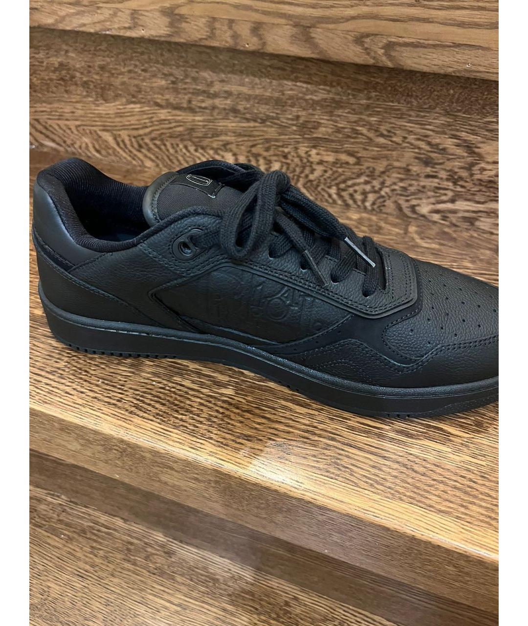 CHRISTIAN DIOR Черные кожаные низкие кроссовки / кеды, фото 8