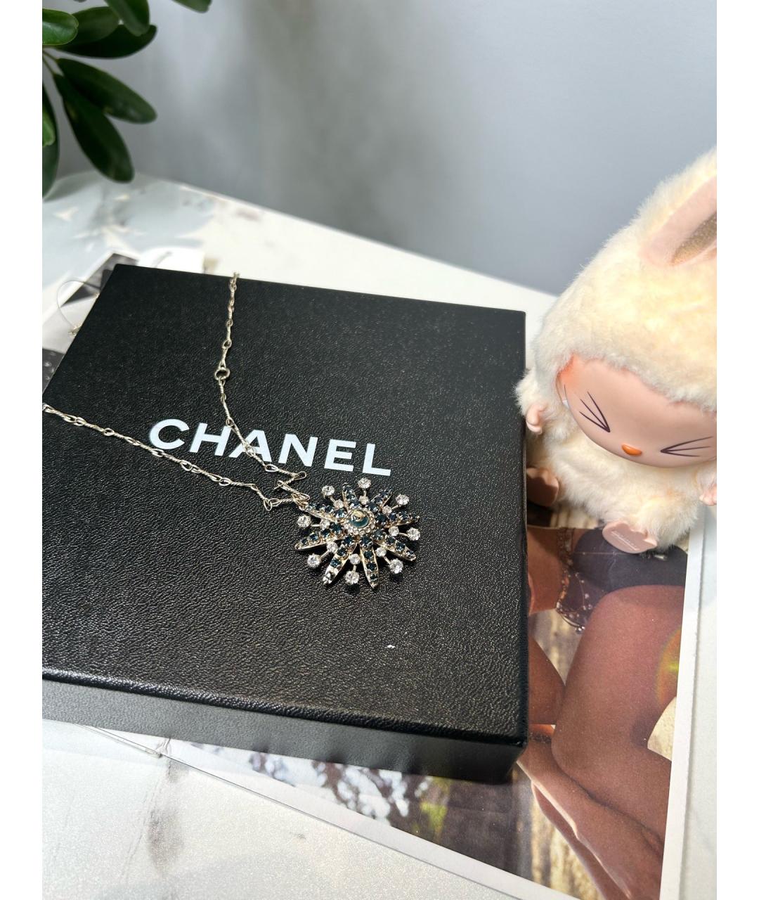 CHANEL Серебряное металлическое колье, фото 2