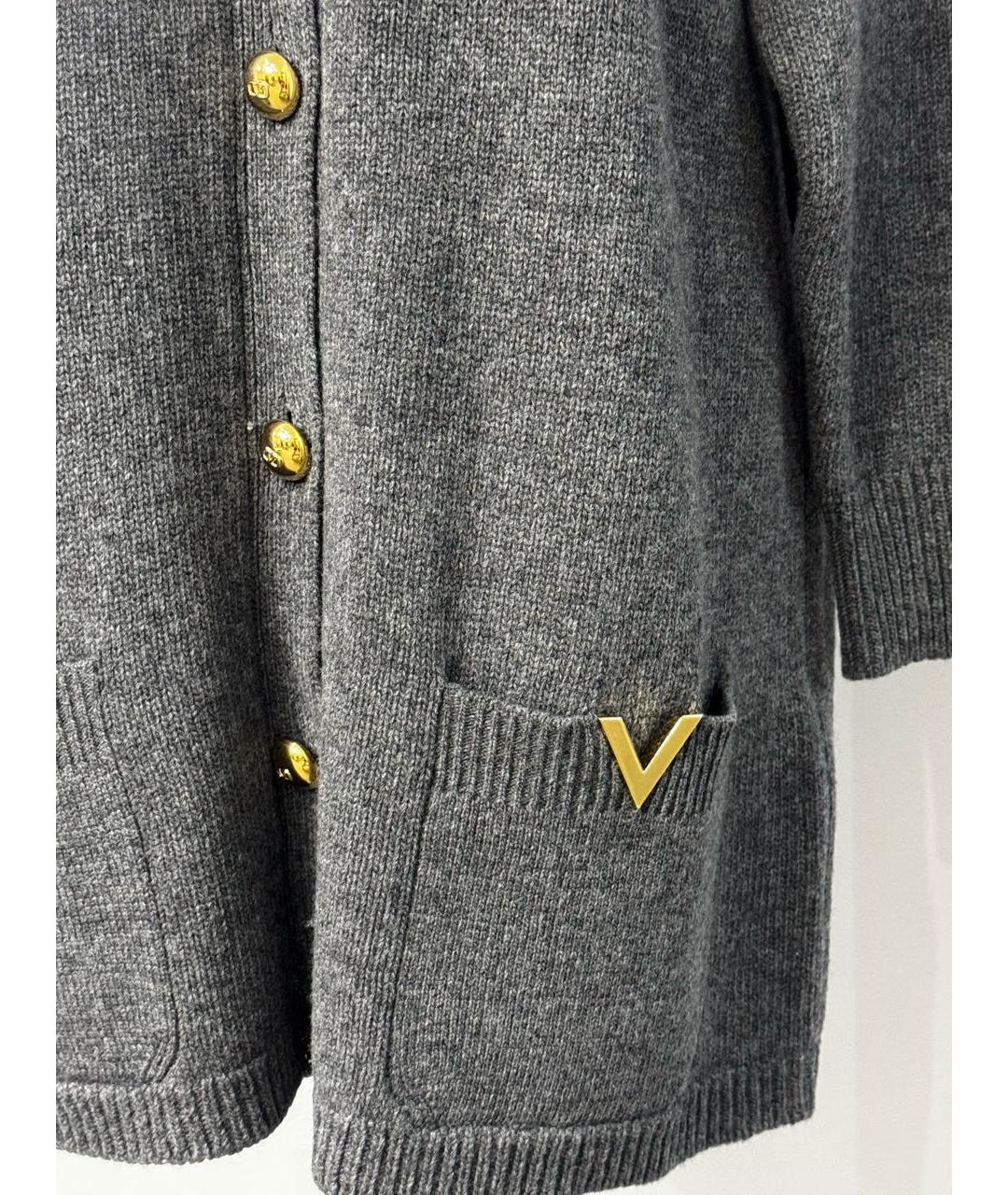 VALENTINO Антрацитовый шерстяной кардиган, фото 4