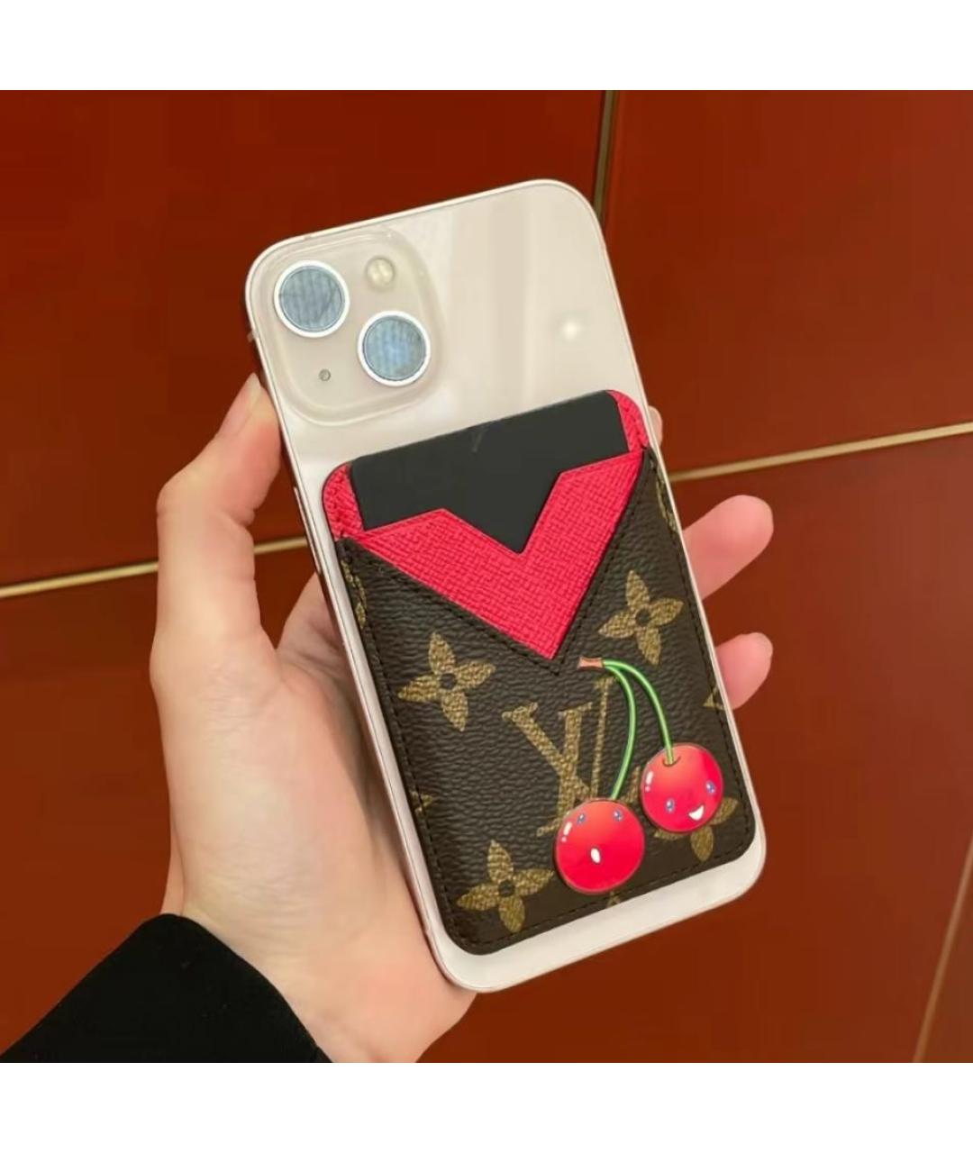 LOUIS VUITTON Коричневый кардхолдер, фото 3