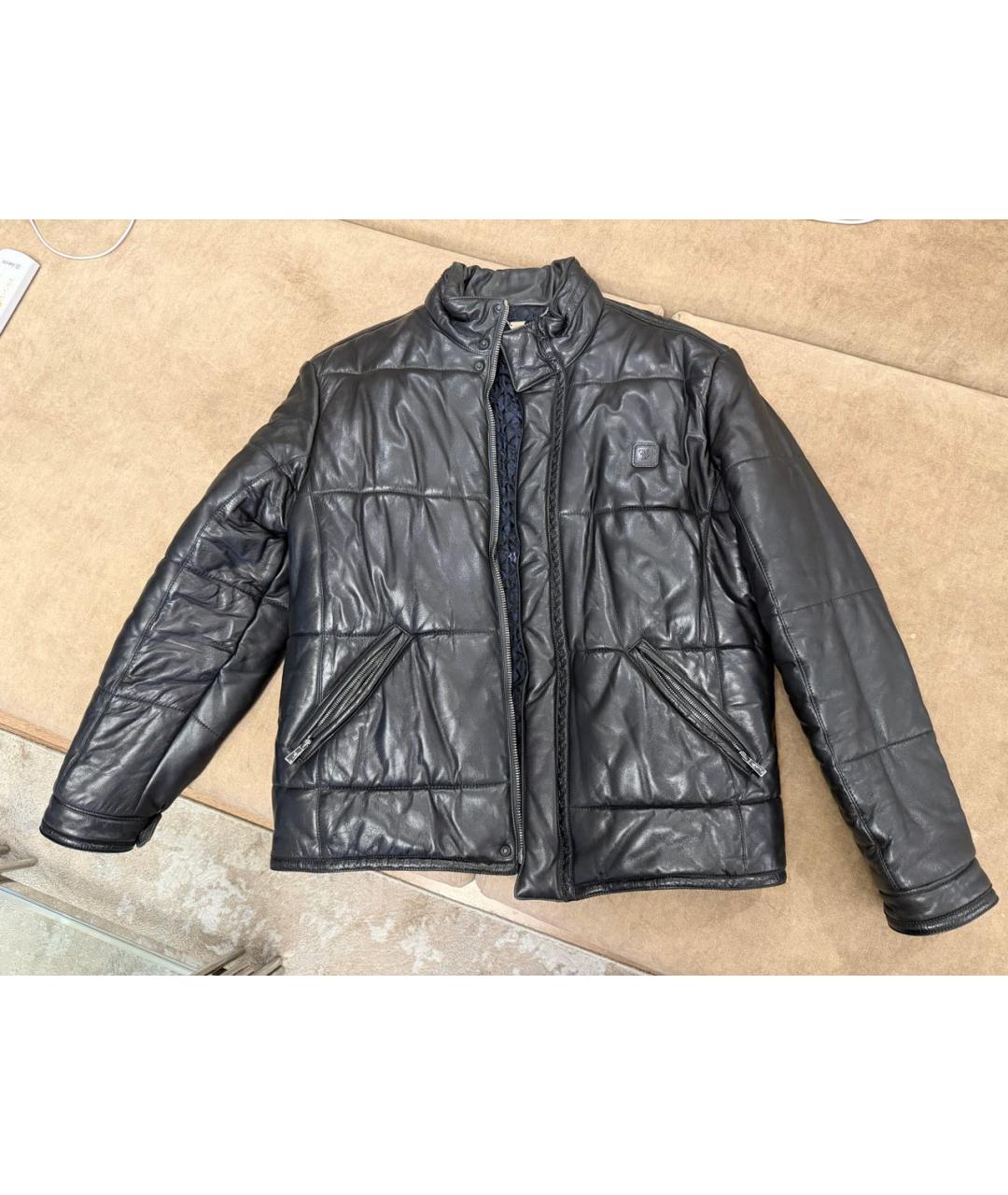 BILLIONAIRE Черная кожаная куртка, фото 9