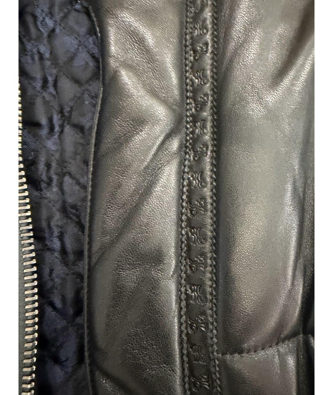 BILLIONAIRE Черная кожаная куртка, фото 6