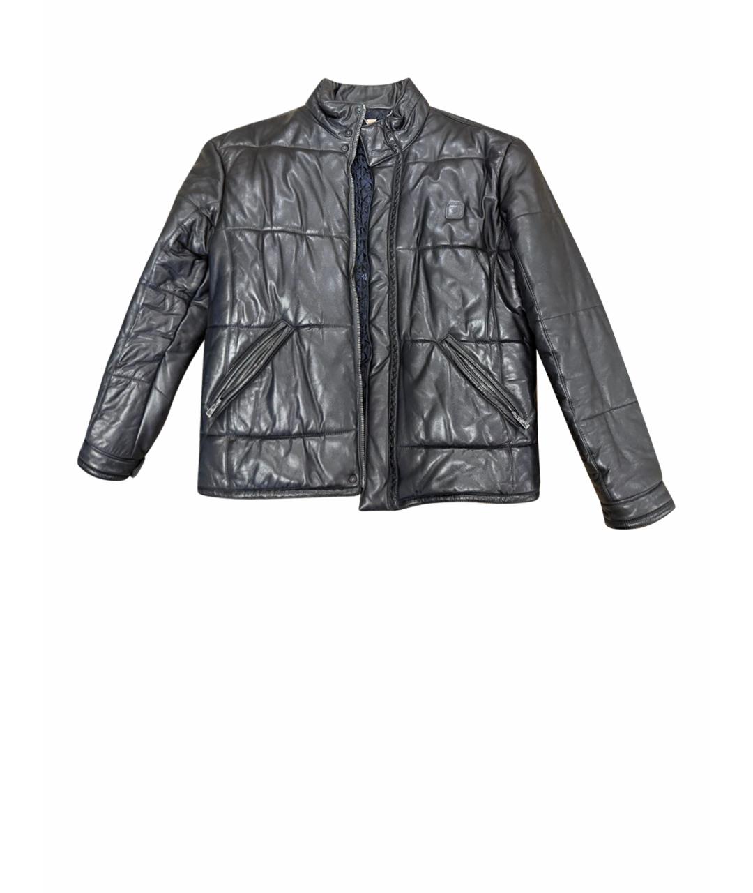 BILLIONAIRE Черная кожаная куртка, фото 1
