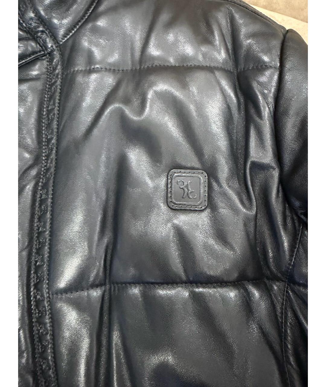 BILLIONAIRE Черная кожаная куртка, фото 5