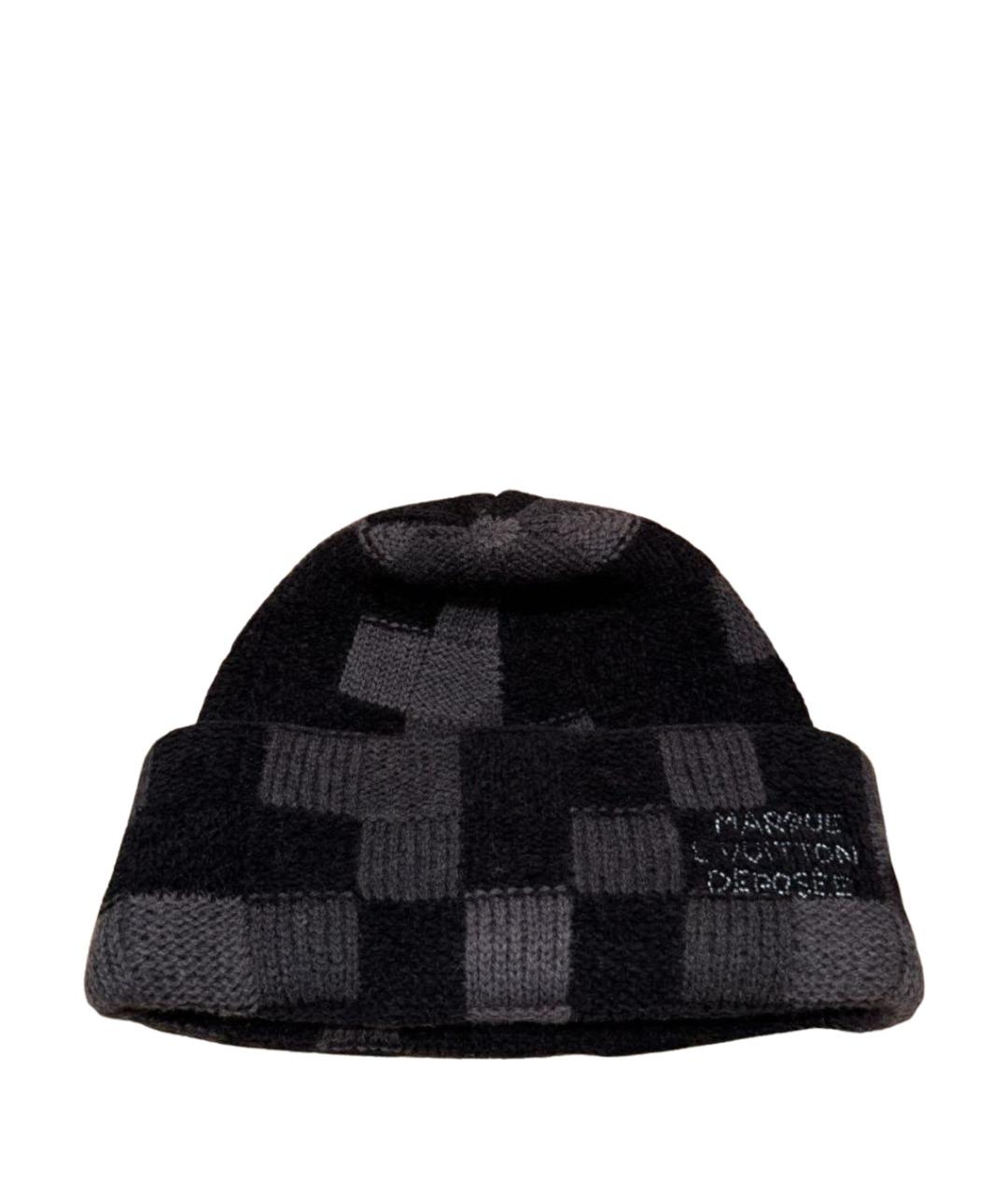 LOUIS VUITTON Черная шерстяная шапка, фото 1