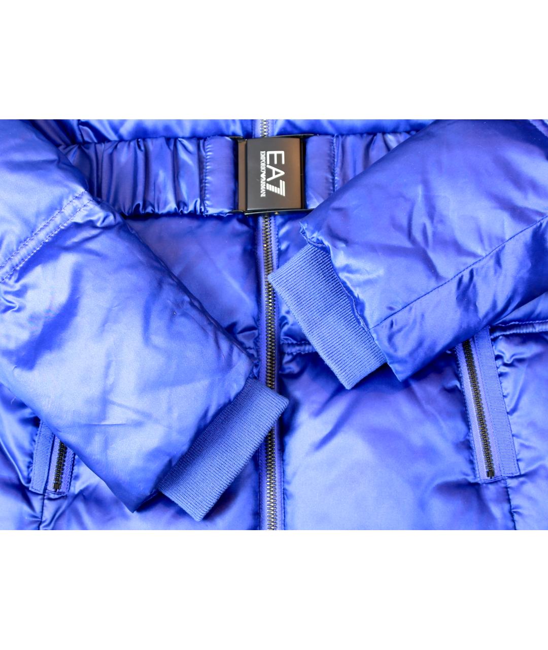 EMPORIO ARMANI Синий полиэстеровый пуховик, фото 5