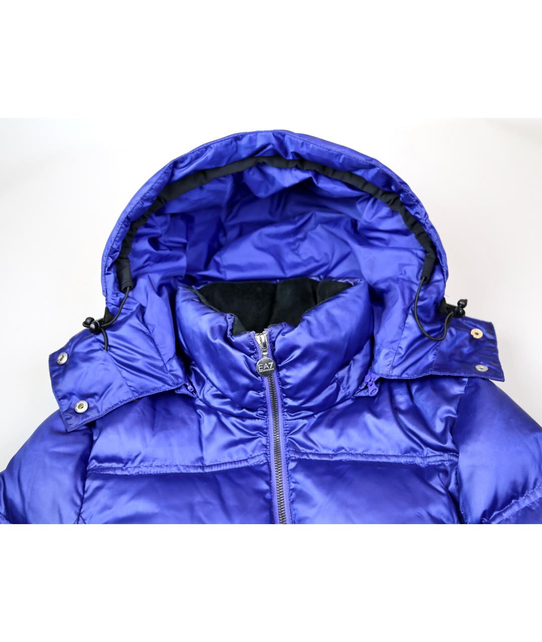 EMPORIO ARMANI Синий полиэстеровый пуховик, фото 3