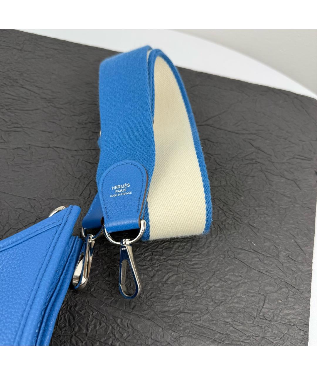 HERMES Синяя кожаная сумка через плечо, фото 5
