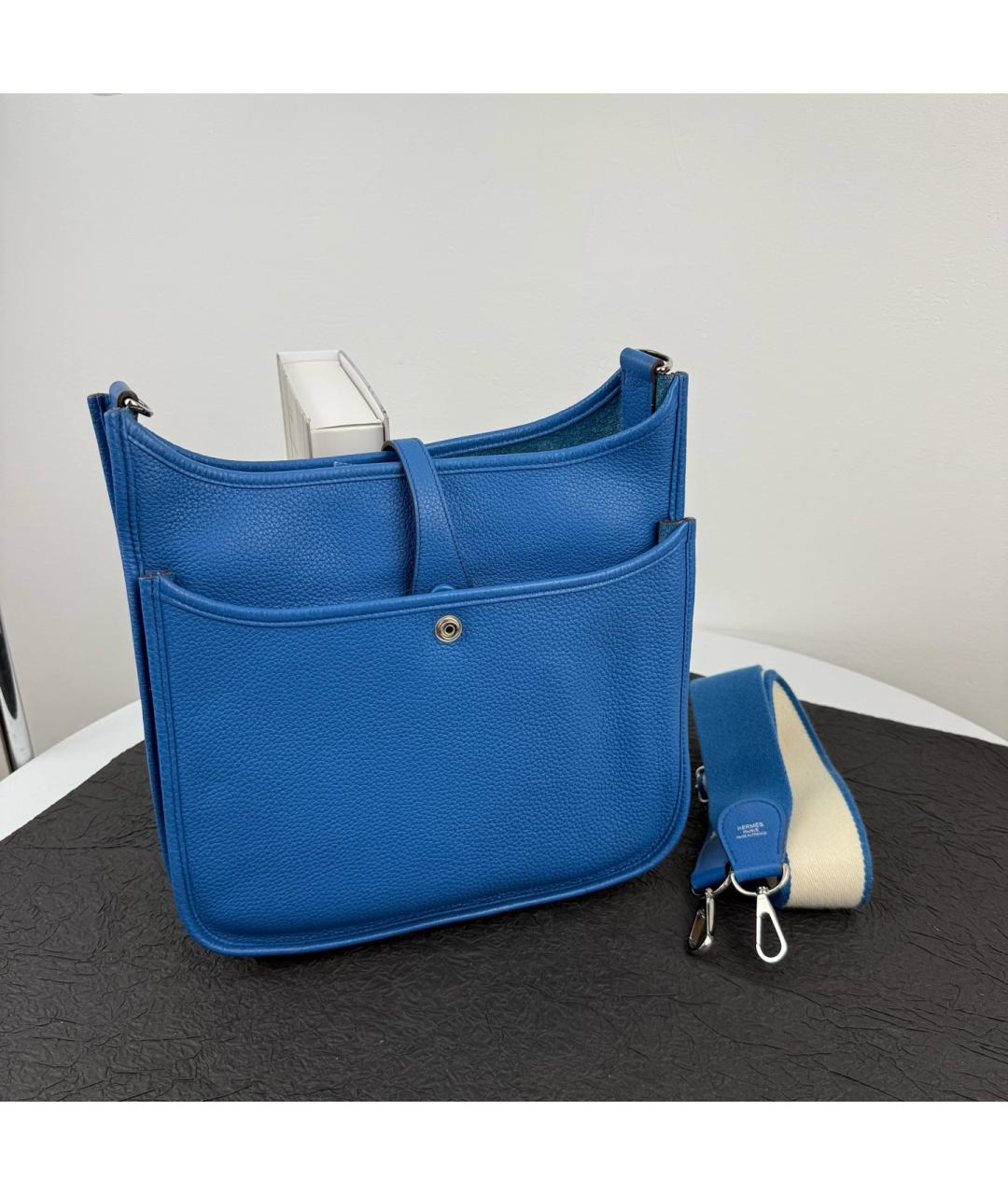 HERMES Синяя кожаная сумка через плечо, фото 2