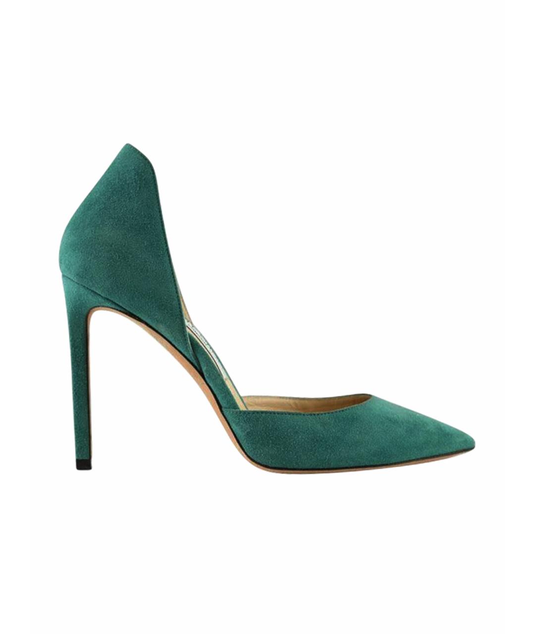 JIMMY CHOO Бирюзовые замшевые туфли, фото 1