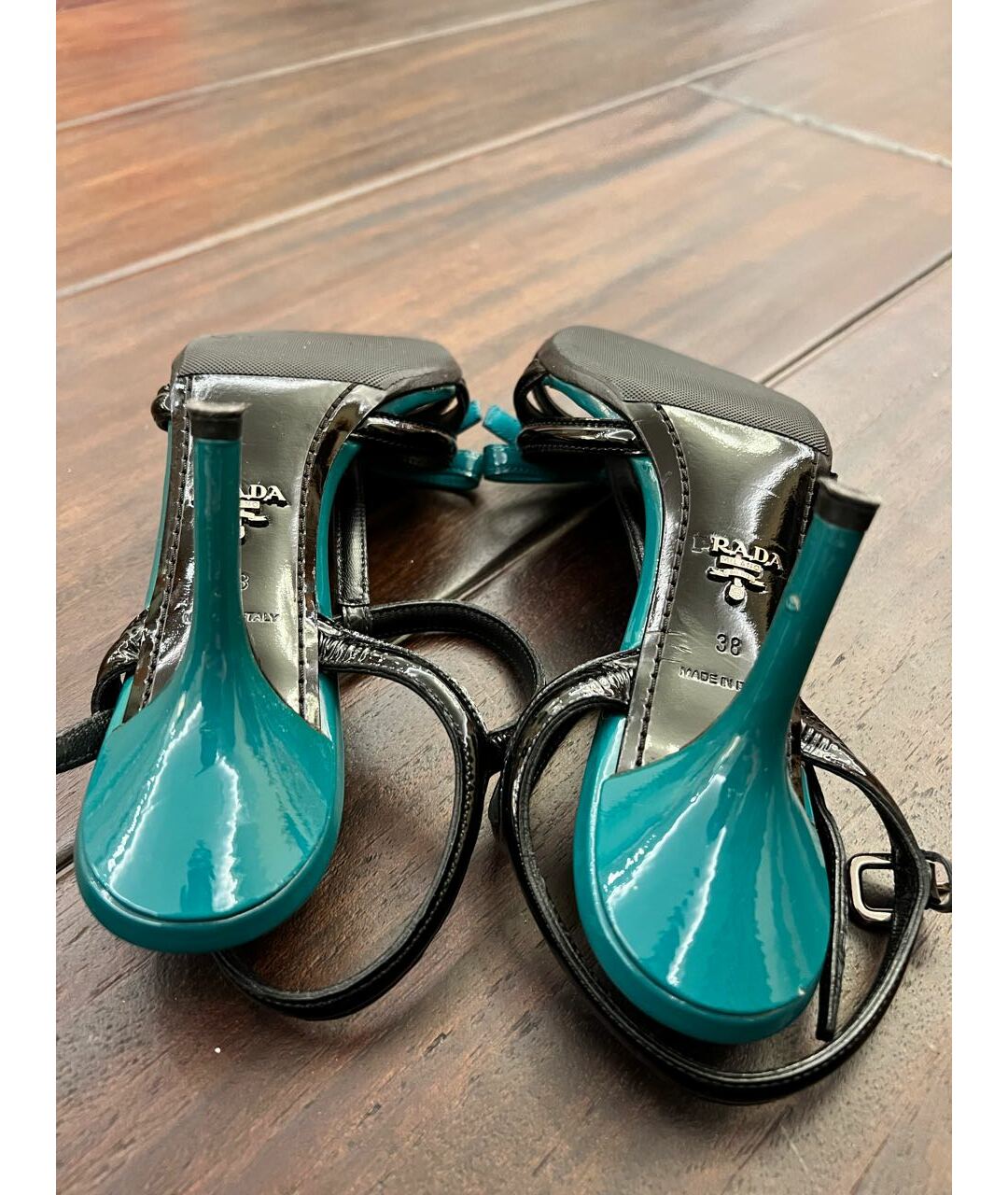 PRADA Босоножки из лакированной кожи, фото 4