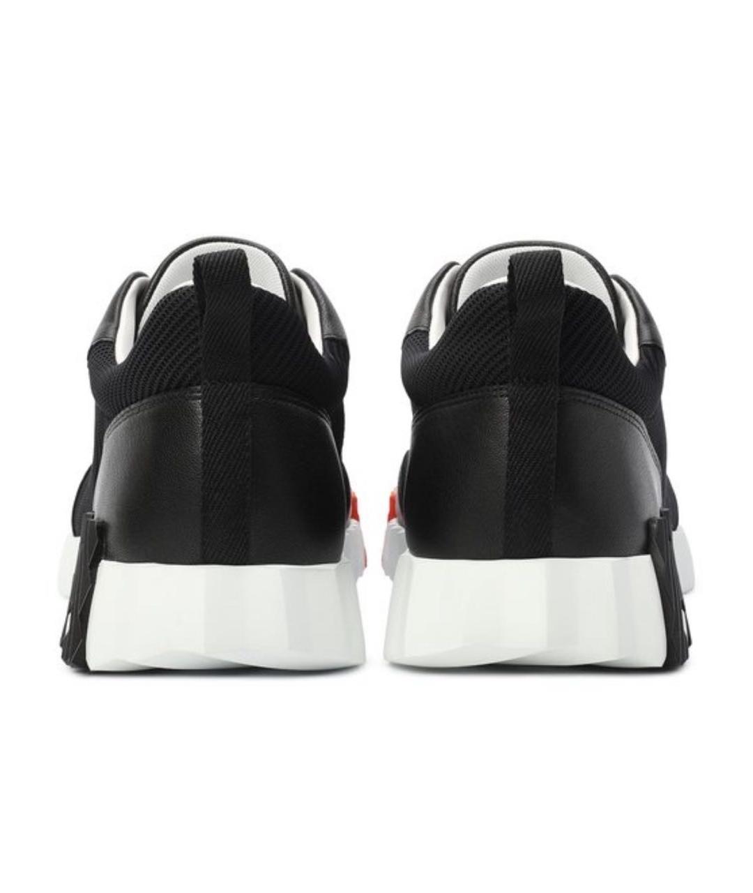 HERMES Черные кожаные низкие кроссовки / кеды, фото 4