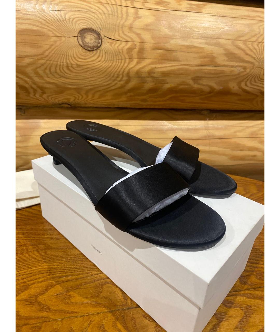 12 STOREEZ Черные текстильные мюли, фото 3