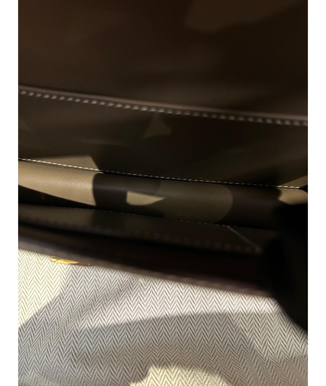 HERMES Серая кожаная сумка через плечо, фото 8