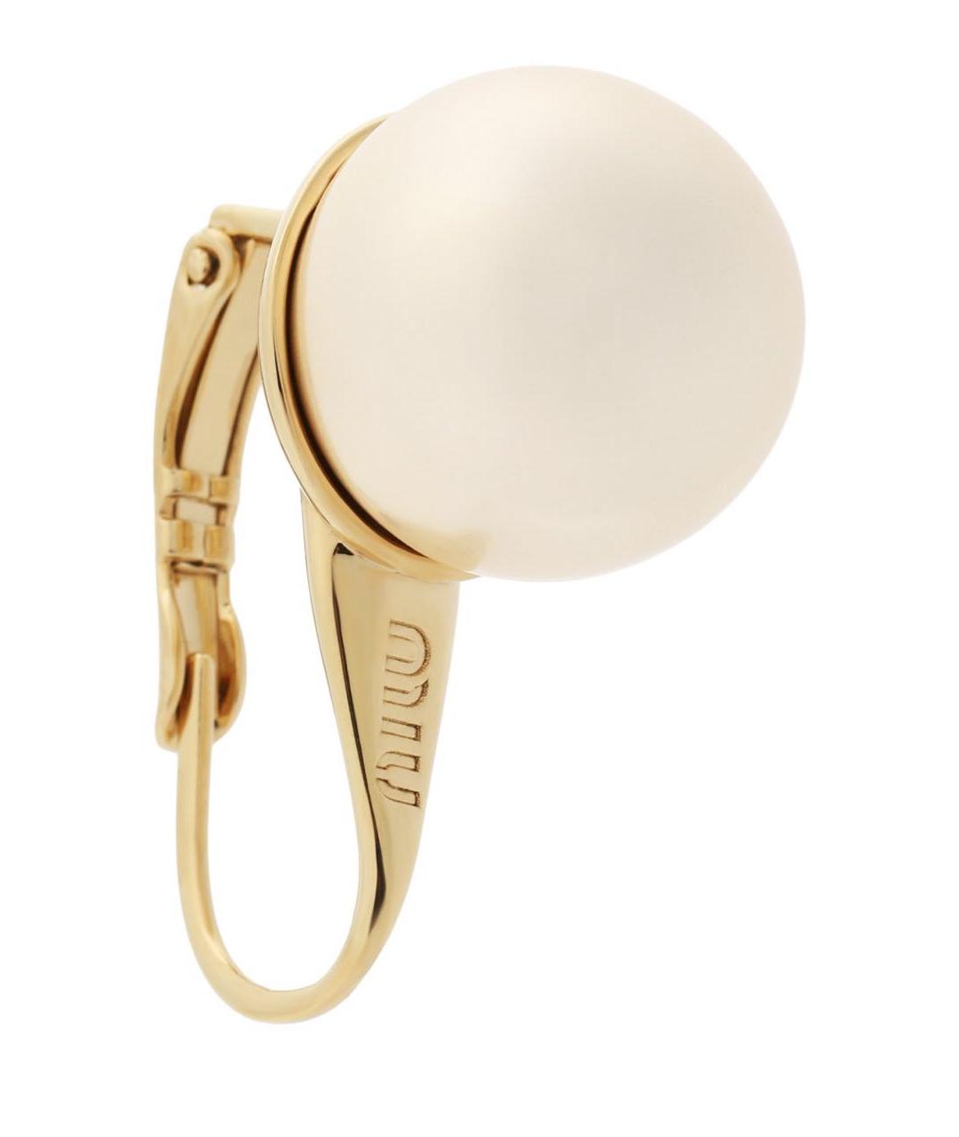 MIU MIU Белые серьги, фото 2