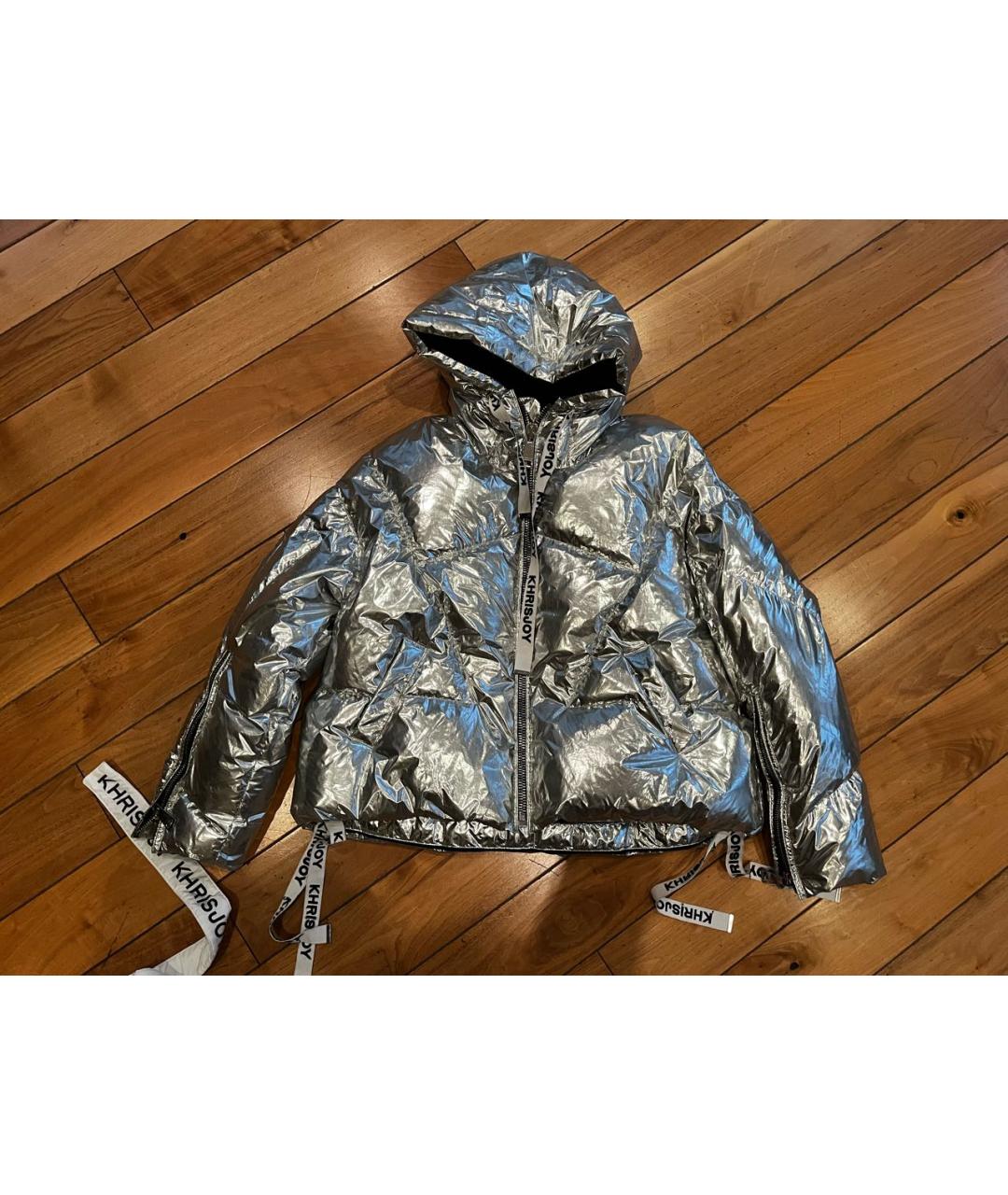 KHRISJOY Серебрянный полиамидовый пуховик, фото 4