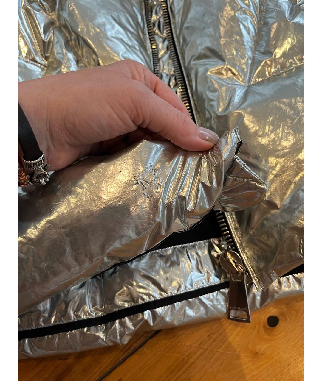 KHRISJOY Серебрянный полиамидовый пуховик, фото 7