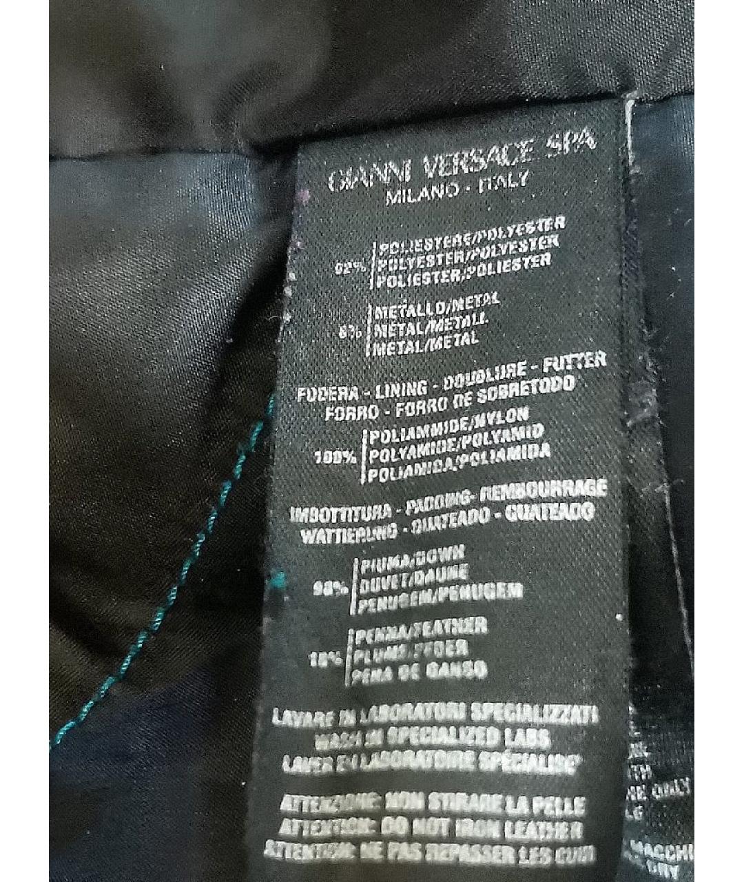 VERSACE Бордовая полиэстеровая куртка, фото 7