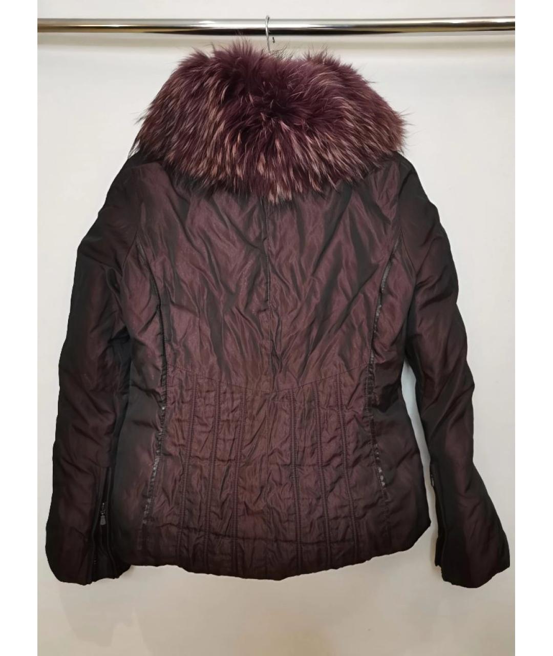 VERSACE Бордовая полиэстеровая куртка, фото 3