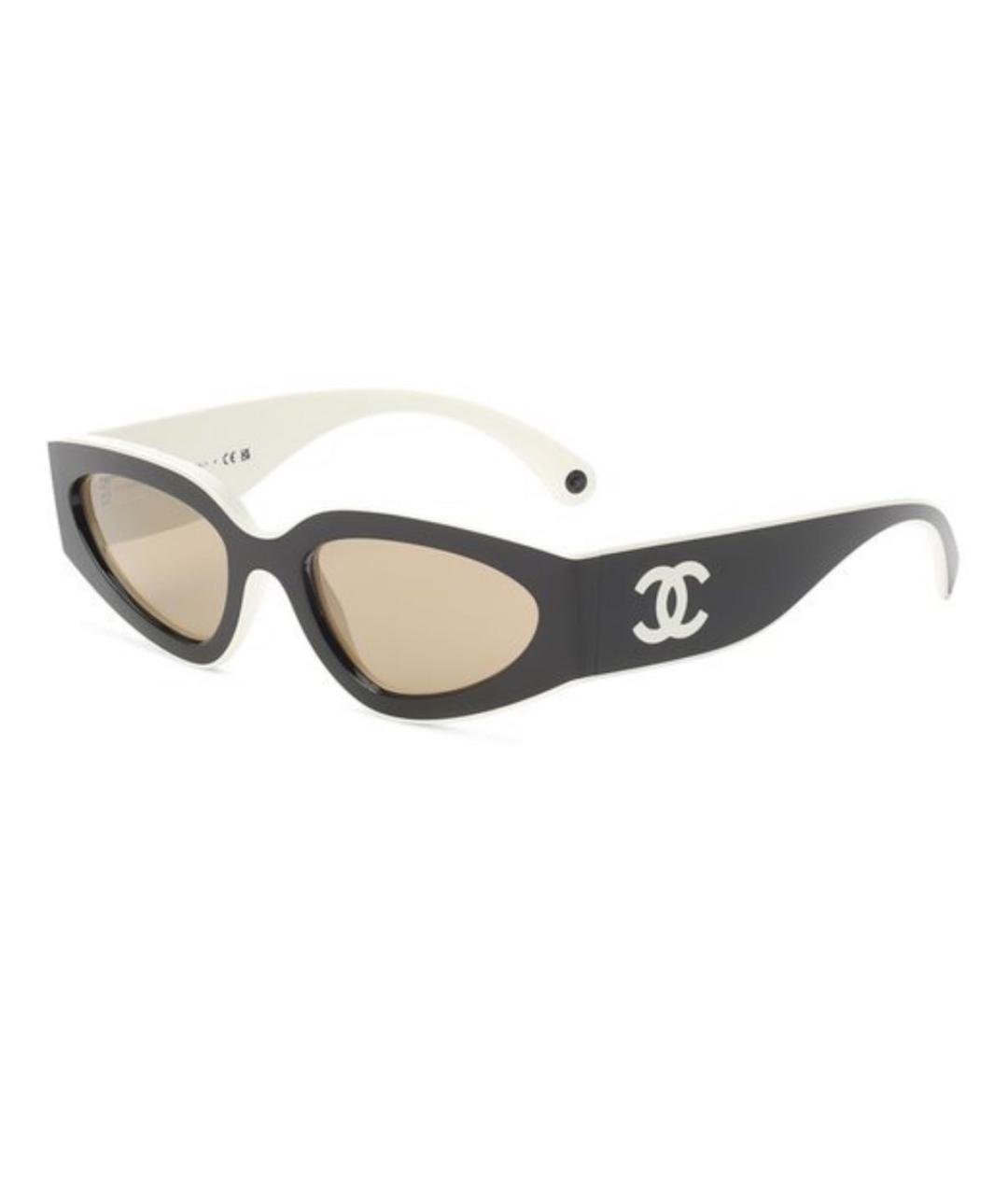 CHANEL Черные пластиковые солнцезащитные очки, фото 4