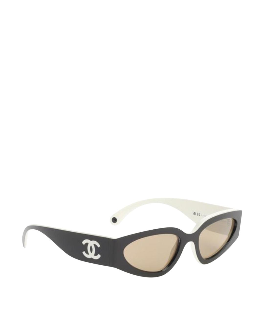 CHANEL Черные пластиковые солнцезащитные очки, фото 1