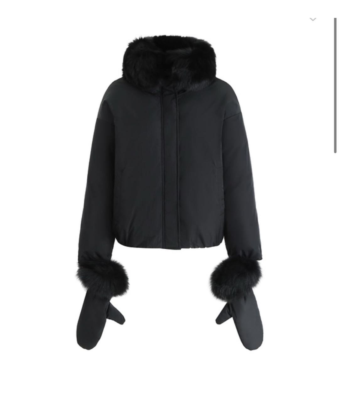 YVES SALOMON Черный полиэстеровый пуховик, фото 2