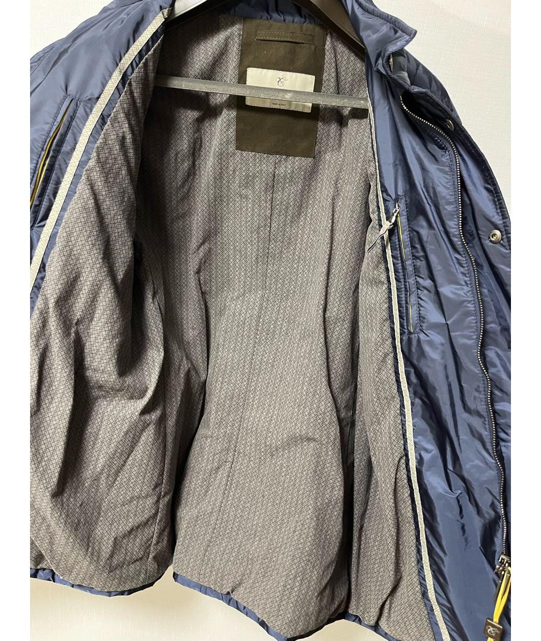 CANALI Темно-синяя полиэстеровая куртка, фото 5