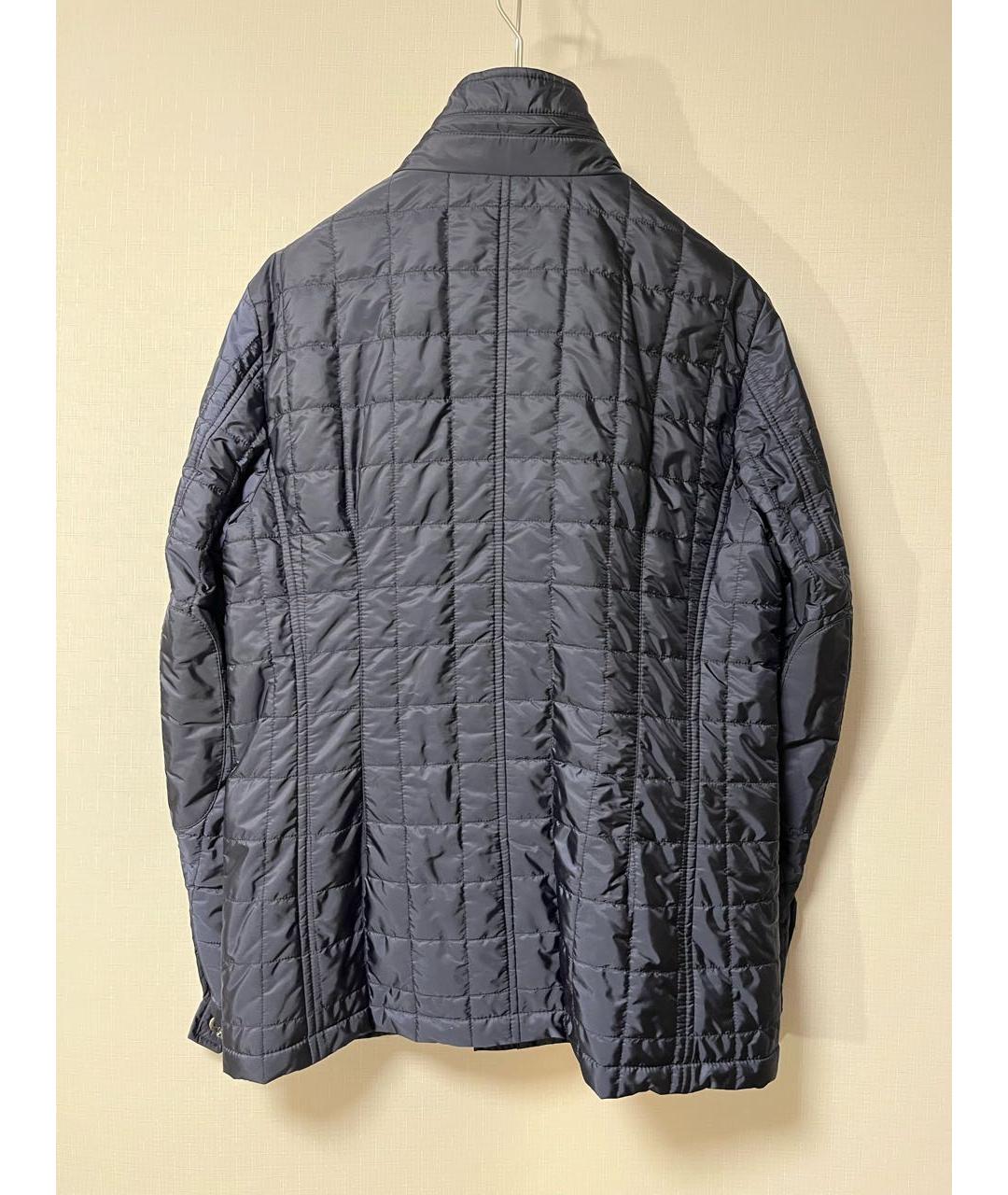 CANALI Темно-синяя полиэстеровая куртка, фото 2