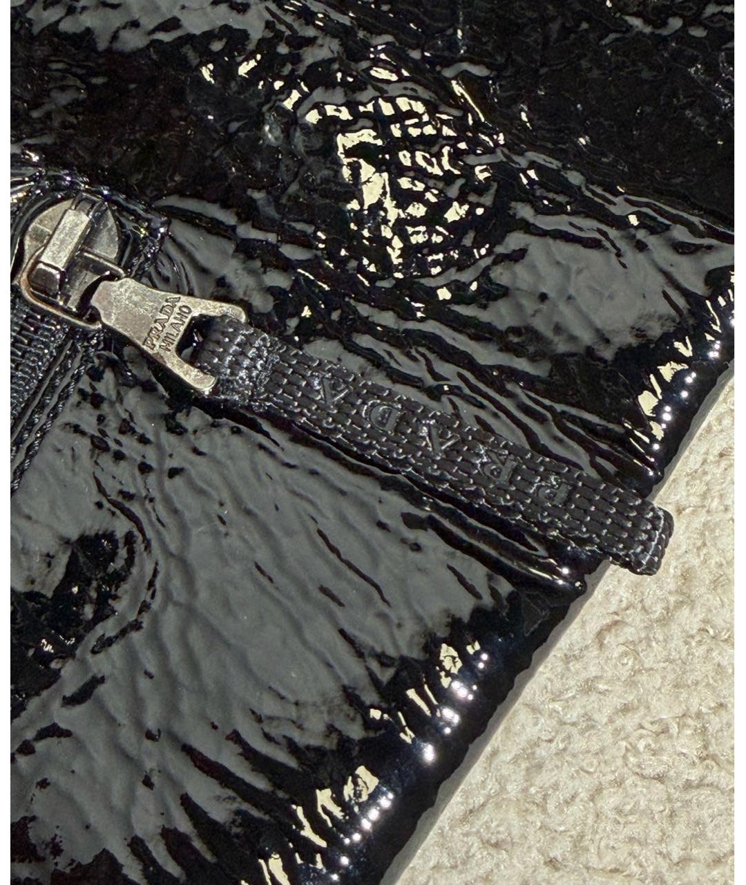 PRADA Черные сапоги из лакированной кожи, фото 5