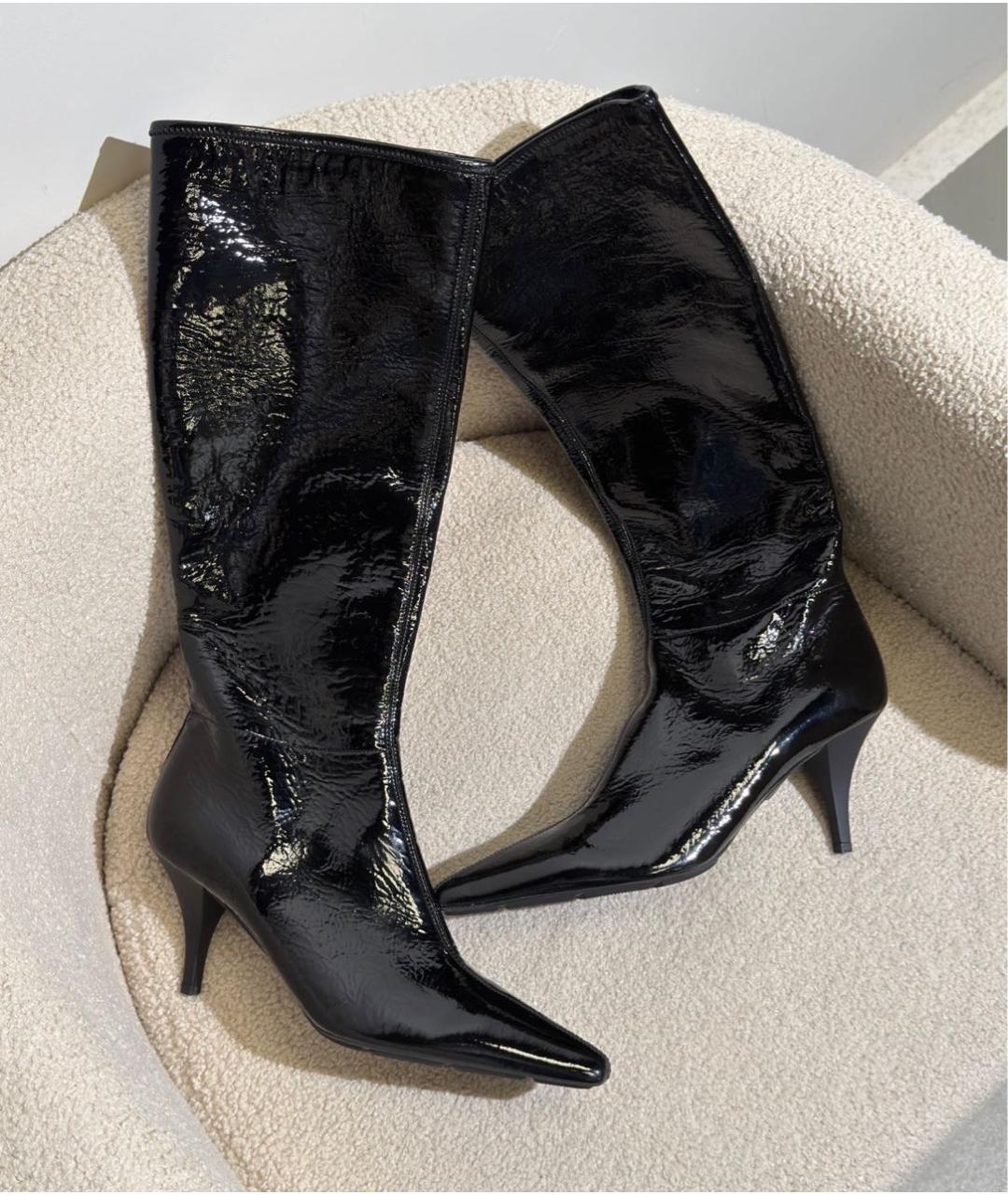 PRADA Черные сапоги из лакированной кожи, фото 6