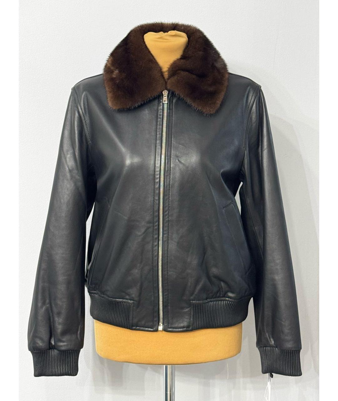 YVES SALOMON Черная кожаная куртка, фото 2