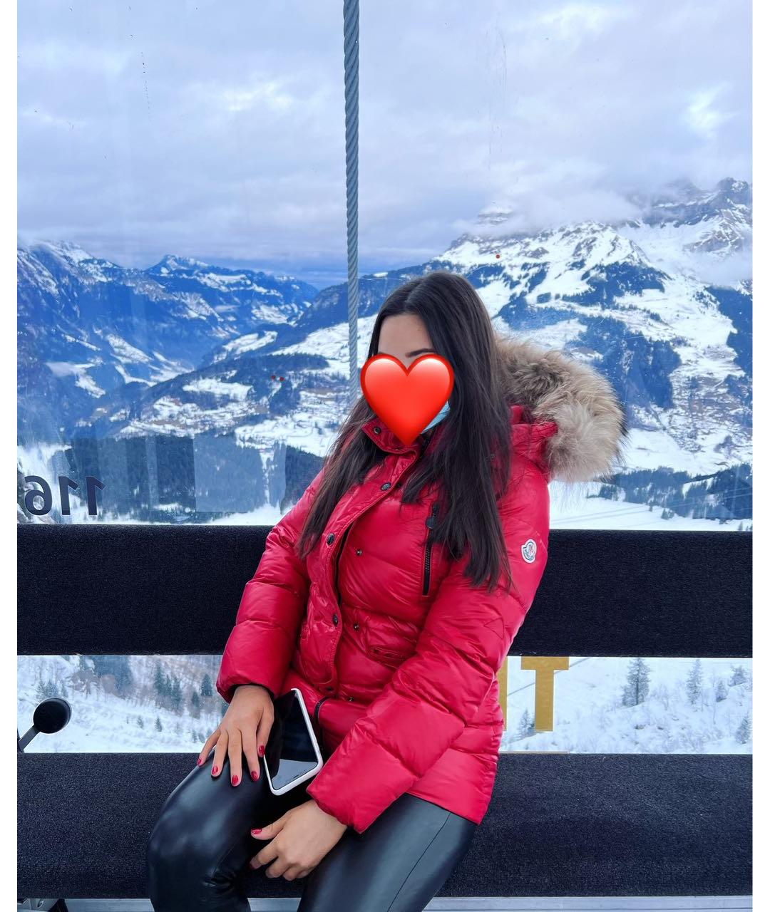 MONCLER Красный полиамидовый пуховик, фото 3