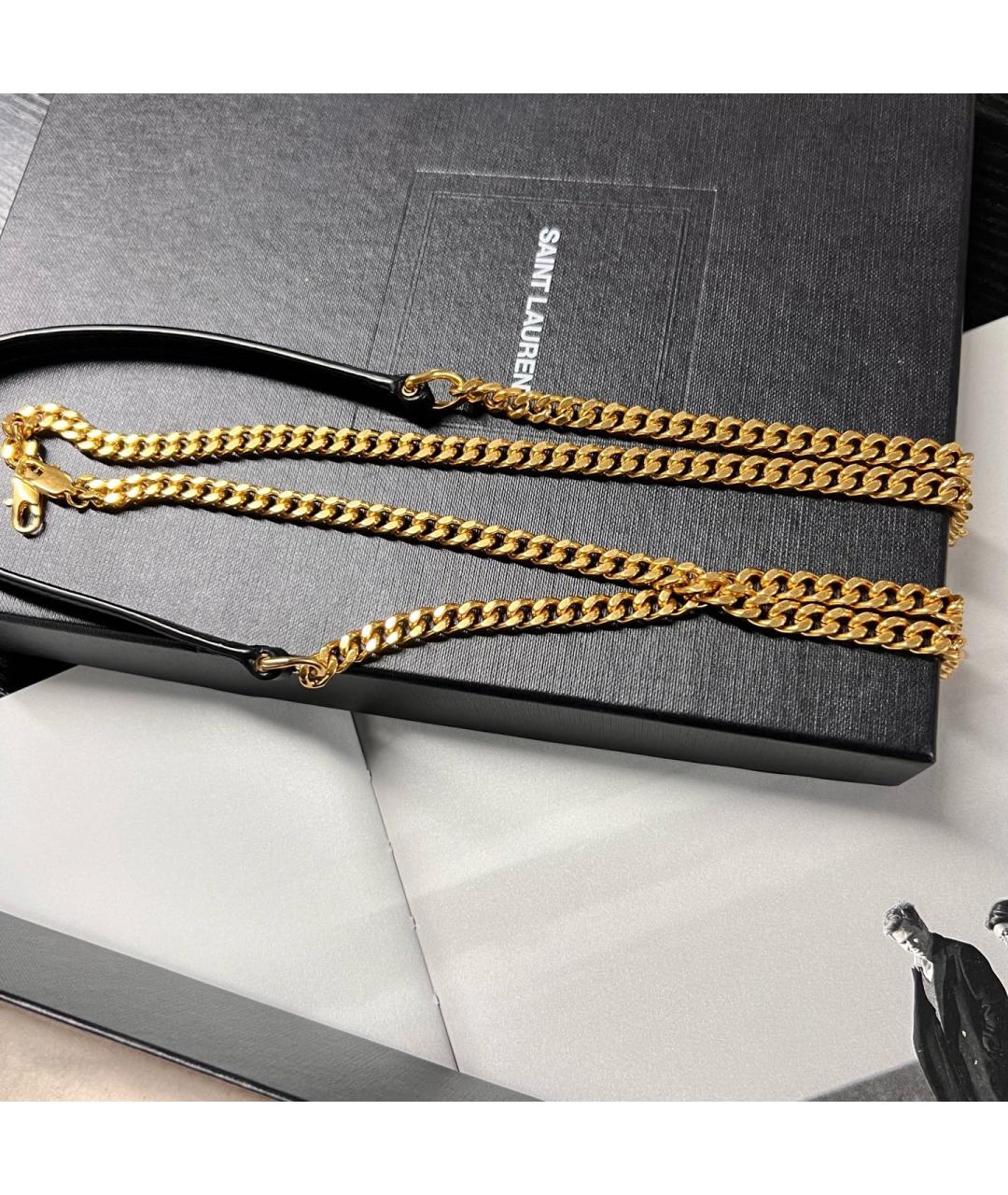 SAINT LAURENT Черная кожаная сумка через плечо, фото 7