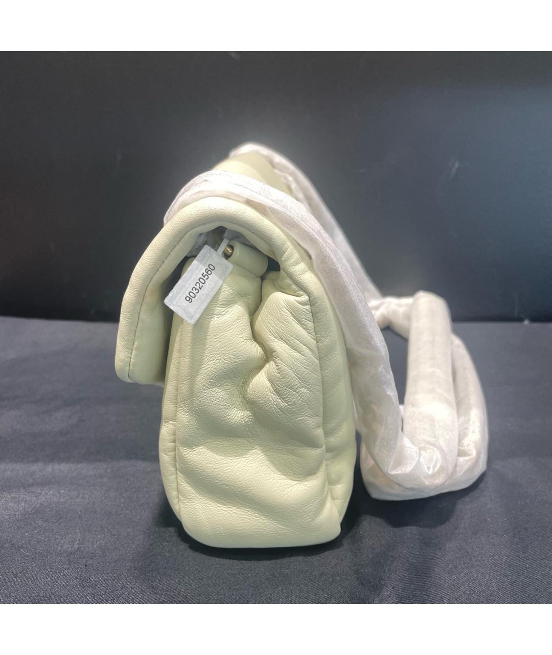 SAINT LAURENT Белая кожаная сумка через плечо, фото 4