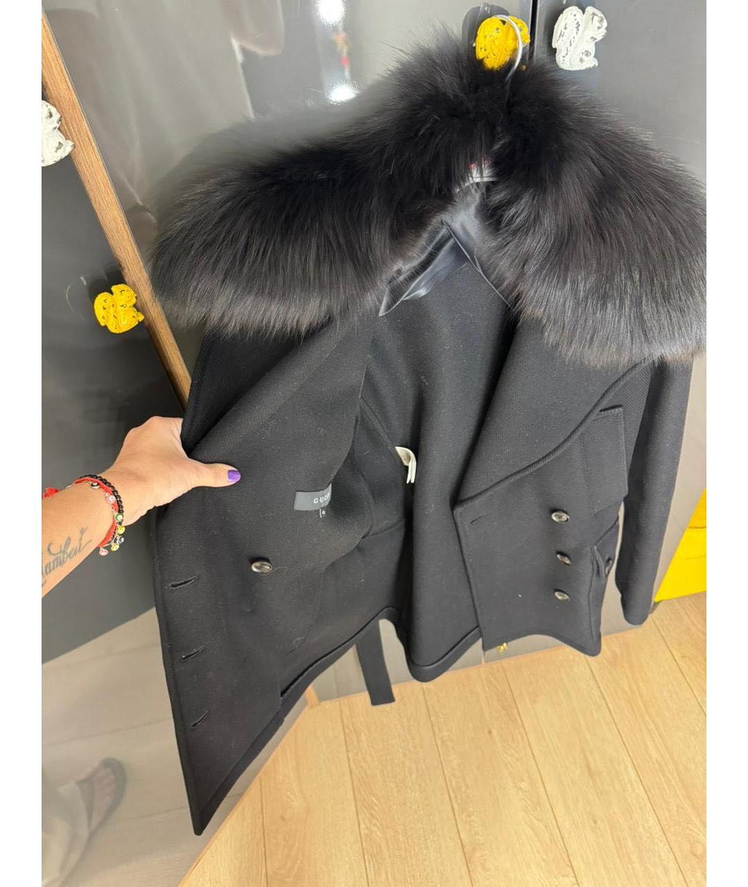 GUCCI Черное пальто, фото 3