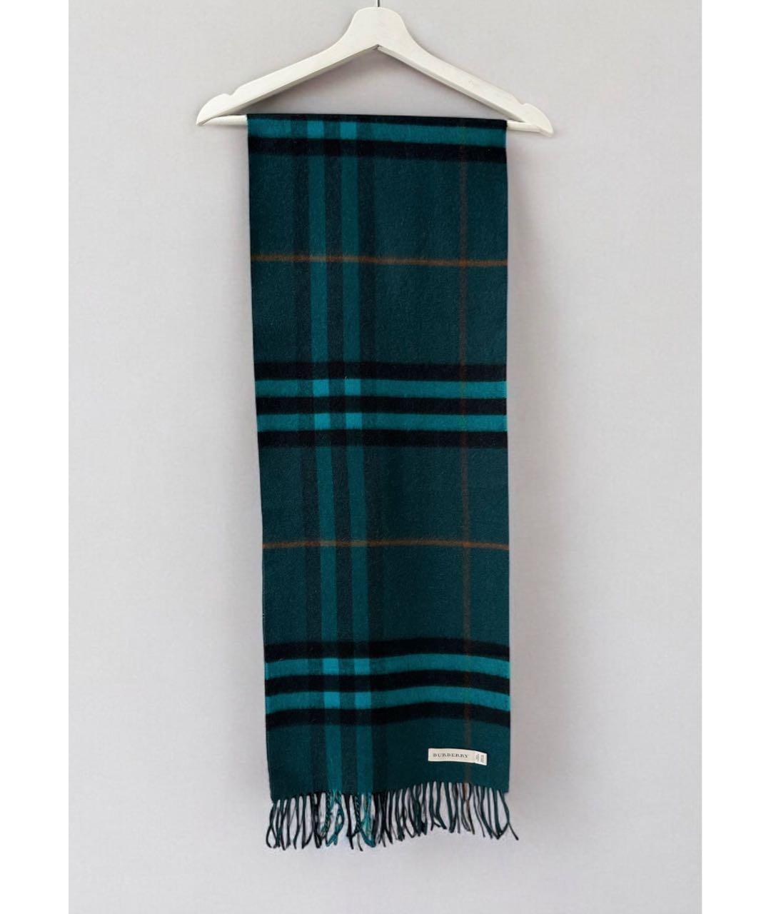 BURBERRY Зеленый кашемировый шарф, фото 5