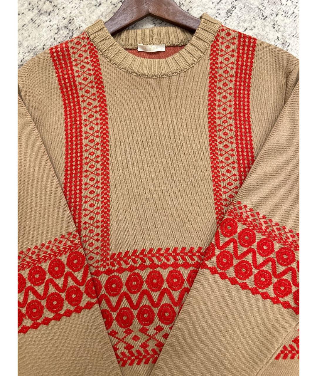 CHLOE Бежевый шерстяной джемпер / свитер, фото 4