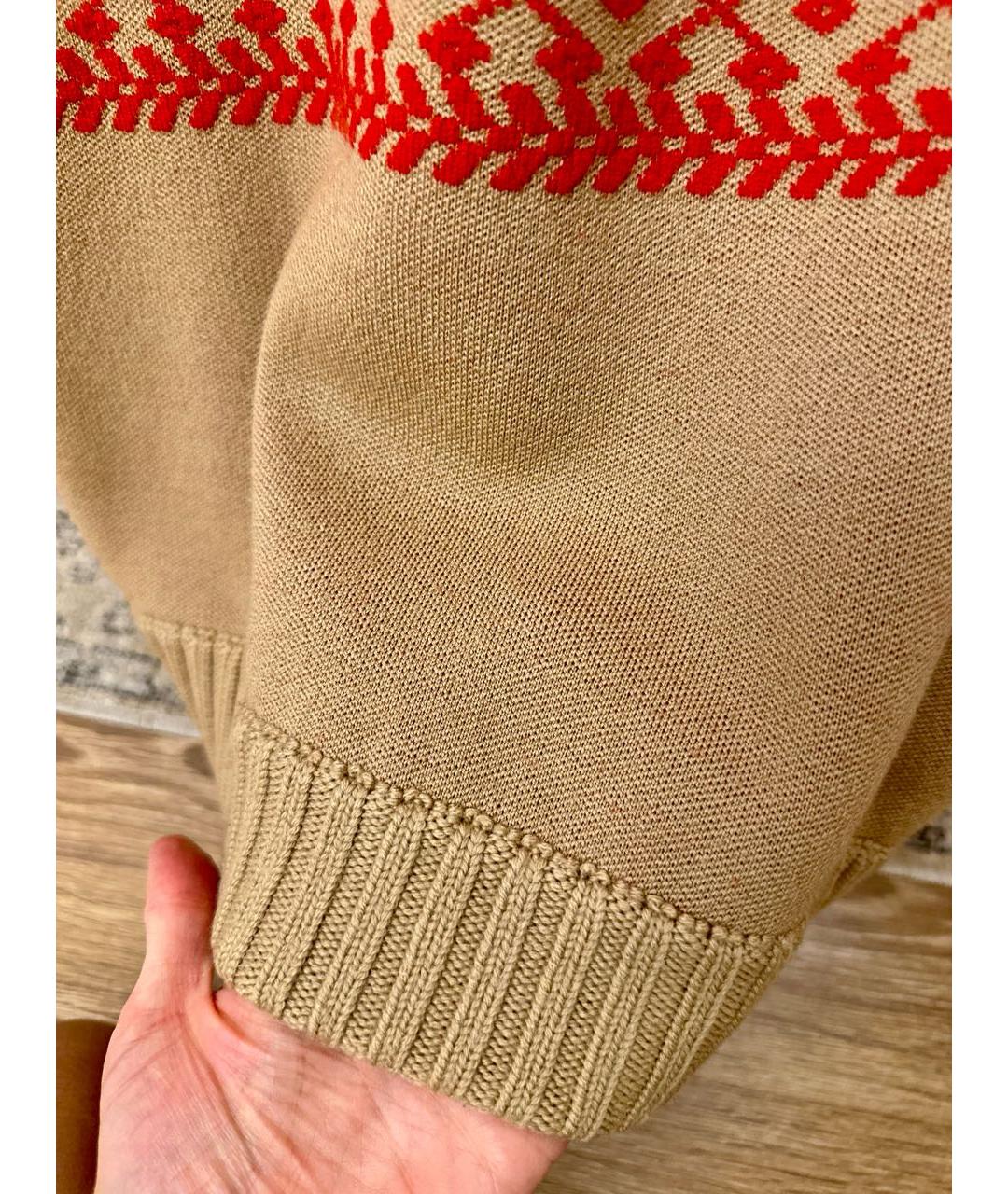 CHLOE Бежевый шерстяной джемпер / свитер, фото 8