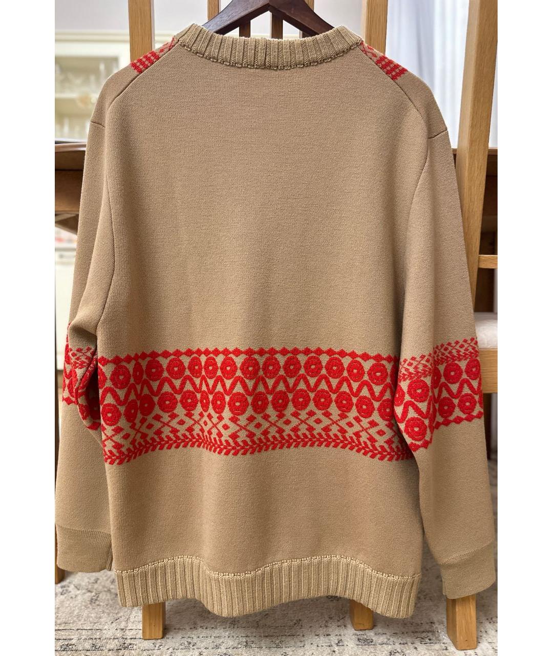 CHLOE Бежевый шерстяной джемпер / свитер, фото 2