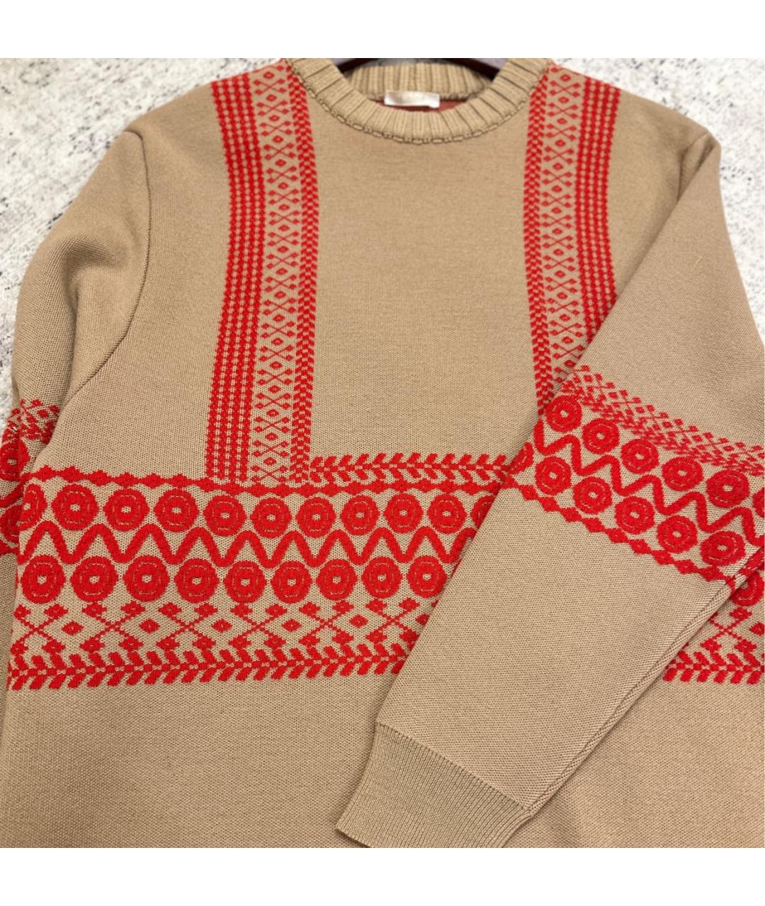 CHLOE Бежевый шерстяной джемпер / свитер, фото 7